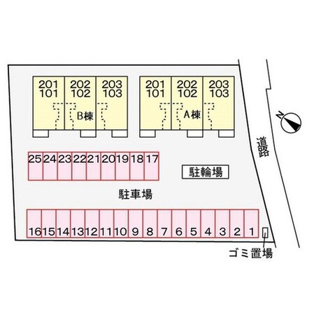 サンリットＧ３　Ａの物件外観写真